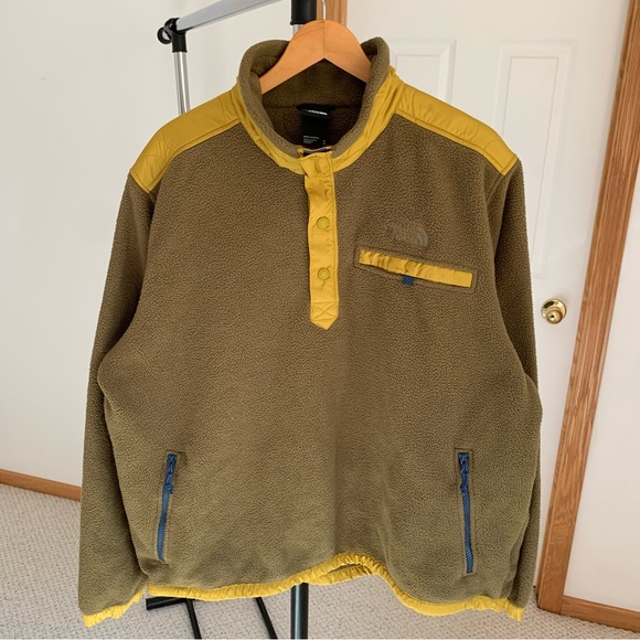 The North Face Other - The North Face Royal Arch Fleece Quilted 1/4 Snap Pullover Jacket Men’s XL
